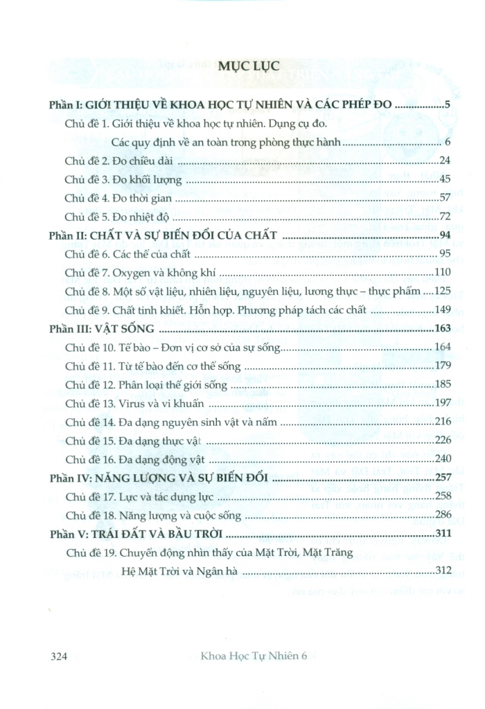 BÀI TẬP PHÁT TRIỂN NĂNG LỰC KHOA HỌC TỰ NHIÊN LỚP 6 (Theo chương trình GDPT mới)